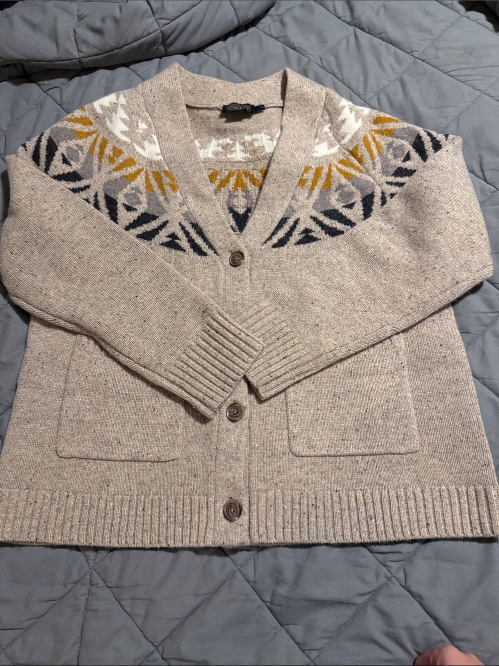 Pendleton Fair Isle V-Neck Cardigan Sweater